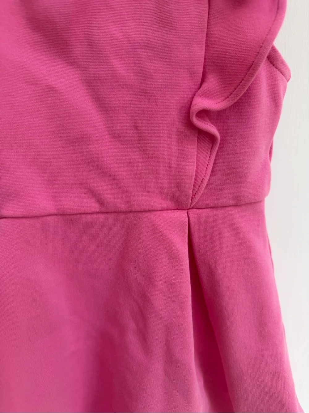 Polo by Ralph Lauren Girls 4 4T Bright Pink Ruffle Shor Sleeve Fit & Flare Dress